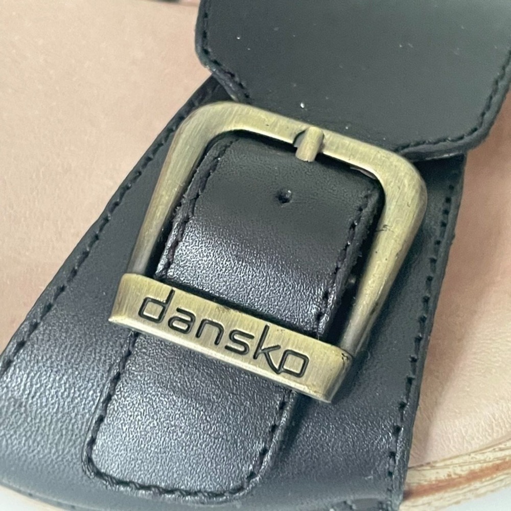 Dansko Matty Black Leather Buckle Sandals EU 37 US 6.5-7 Comfort - Picture 5 of 11